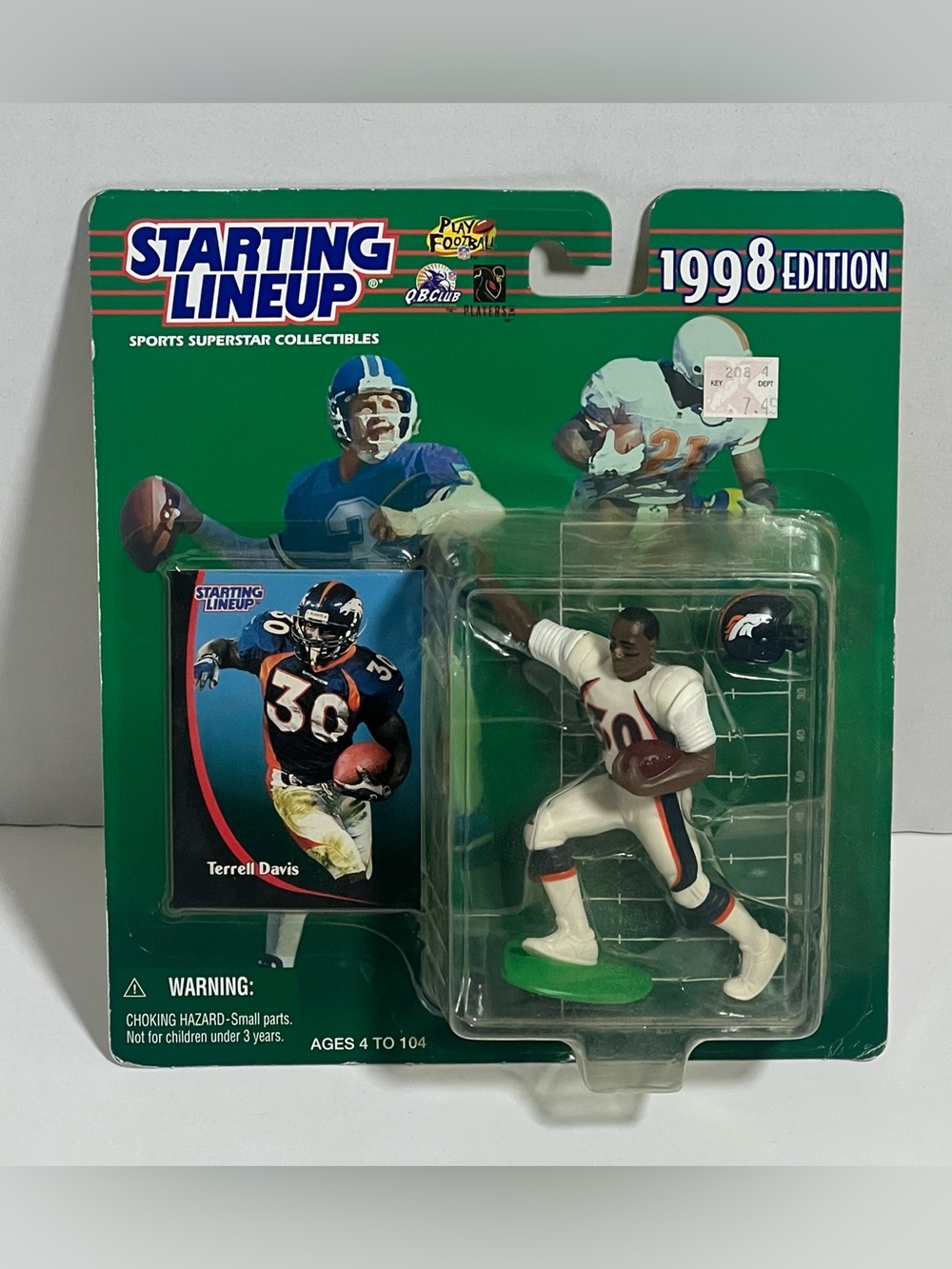 Starting Lineup 1998 Terrell Davis Figure - Vintage
